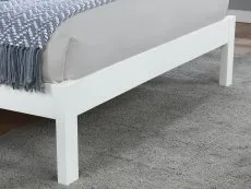 Flintshire Flintshire Conway White and Light Oak Wooden Bed Frame