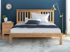 Flintshire Furniture Flintshire Glynne 4ft6 Double Oak Wooden Bed Frame