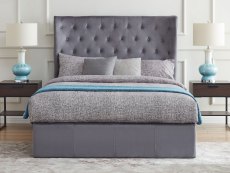 Flintshire Furniture Flintshire Holway 4ft6 Double Grey Upholstered Fabric Ottoman Bed Frame