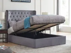 Flintshire Furniture Flintshire Holway 5ft King Size Grey Fabric Ottoman Bed Frame