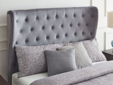 Flintshire Furniture Flintshire Holway 5ft King Size Grey Upholstered Fabric Ottoman Bed Frame