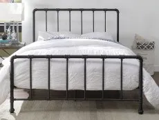 Flintshire Furniture Flintshire Kinnerton 4ft6 Double Sand Blast Black Metal Bed Frame