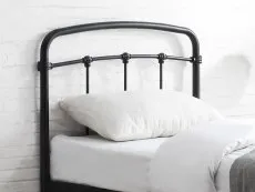 Flintshire Furniture Flintshire Mostyn 3ft Single Sand Blast and Black Metal Guest Bed Frame