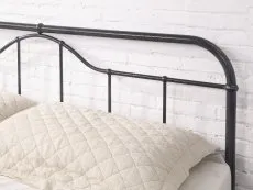 Flintshire Flintshire Oakenholt Black and Silver Metal Bed Frame