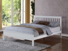 Flintshire Furniture Flintshire Pentre 4ft6 Double White Wooden Bed Frame