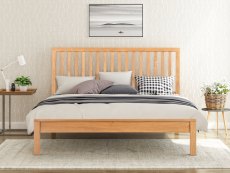 Flintshire Rowley 4ft6 Double Smoked Oak Wooden Bed Frame