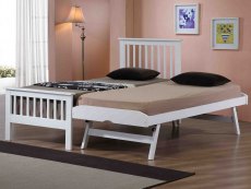 Flintshire Pentre 3ft Single White Wooden Guest Bed Frame