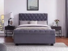 Flintshire Flintshire Whitford Grey Fabric Ottoman Bed Frame