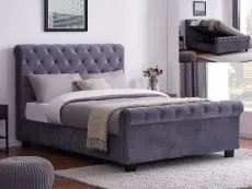Flintshire Flintshire Whitford Grey Fabric Ottoman Bed Frame