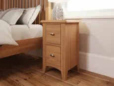 Kenmore Kenmore Dakota Oak 2 Drawer Small Bedside Table (Assembled)