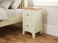 Kenmore Kenmore Patterdale White and Oak 2 Drawer Small Bedside Cabinet (Assembled)