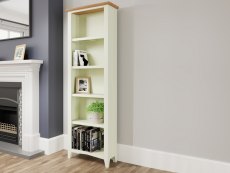 Kenmore Patterdale White and Oak Large Bookcase (Assembled)