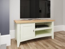 Kenmore Kenmore Patterdale White and Oak 1 Door TV Cabinet (Assembled)
