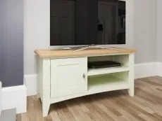 Kenmore Kenmore Patterdale White and Oak 1 Door TV Cabinet (Assembled)