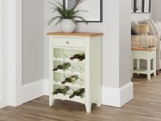 Kenmore Kenmore Patterdale White and Oak 1 Drawer Wine Cabinet (Assembled)