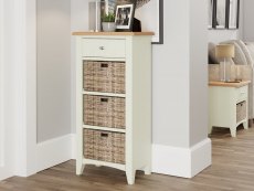 Kenmore Kenmore Patterdale White and Oak 1 Drawer Tall Storage Unit (Assembled)