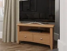 Kenmore Kenmore Dakota Oak 2 Drawer Corner TV Unit (Assembled)