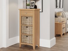 Kenmore Kenmore Dakota Oak 1 Drawer Tall Storage Unit (Assembled)