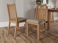 Kenmore Dakota Oak Fabric Dining Chair
