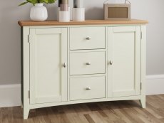 Kenmore Kenmore Patterdale White and Oak 2 Door 3 Drawer Large Sideboard (Assembled)