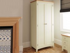 Kenmore Patterdale White and Oak 2 Door Double Wardrobe (Assembled)