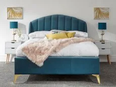 GFW GFW Pettine 4ft6 Double Teal Fabric Ottoman Bed Frame