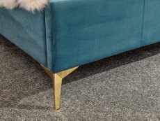 GFW GFW Pettine 5ft King Size Teal Upholstered Fabric Ottoman Bed Frame