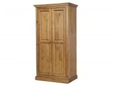 Archers Berwick 2 Door Pine Wooden Double Wardrobe (Part Assembled)