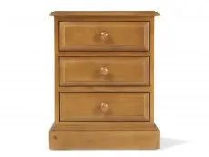 Archers Berwick 3 Drawer Pine Wooden Bedside Table (Assembled)