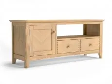 Archers Archers Oslo 1 Door 2 Drawer Light Oak Wooden TV Cabinet (Assembled)