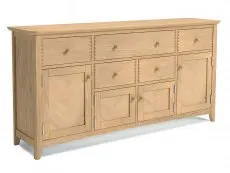 Archers Archers Oslo 4 Door 5 Drawer Light Oak Large Wooden Sideboard (Assembled)