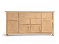 Archers Archers Oslo 4 Door 5 Drawer Light Oak Large Wooden Sideboard (Assembled)