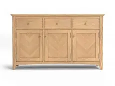 Archers Oslo 3 Door 3 Drawer Light Oak Wooden Sideboard (Assembled)