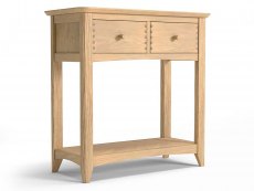 Archers Oslo 2 Drawer Light Oak Wooden Console Table (Assembled)