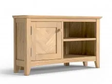 Archers Archers Oslo 1 Door Light Oak Wooden Corner TV Cabinet (Assembled)