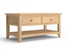 Archers Archers Oslo 2 Drawer Light Oak Wooden Coffee Table (Assembled)