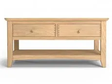 Archers Archers Oslo 2 Drawer Light Oak Wooden Coffee Table (Assembled)