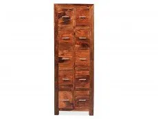 Archers Santa Clara 10 Drawer Acacia Wooden Storage Unit (Assembled)