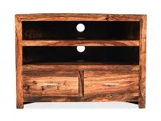 Archers Santa Clara 2 Drawer Acacia Wooden Corner TV Cabinet (Assembled)