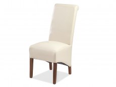 Archers Archers Santa Clara Set of 2 Beige Leather Dining Chairs