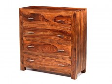 Archers Santa Clara 4 Drawer Acacia Wooden Chest of Drawers (Assembled)