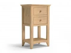 Archers Archers Oslo 2 Drawer Light Oak Wooden Lamp Table (Assembled)