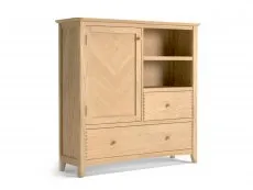 Archers Archers Oslo 1 Door 2 Drawer Light Oak Wooden Storage Unit (Assembled)