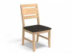 Archers Archers Oslo Set of 2 Light Oak and Grey Wooden Dining Chairs