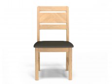 Archers Archers Oslo Set of 2 Light Oak and Grey Wooden Dining Chairs