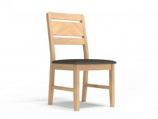 Archers Archers Oslo Set of 2 Light Oak and Grey Wooden Dining Chairs