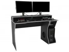 Birlea Furniture & Beds Birlea Enzo Black and Silver Gaming Computer Desk