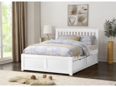 Flintshire Furniture Flintshire Pentre 4ft6 Double White Wooden 2 Drawer Bed Frame