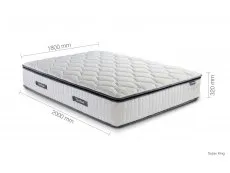 SleepSoul SleepSoul Bliss Memory Pocket 800 Pillowtop 6ft Super King Size Mattress in a Box