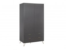 Birlea Birlea Arlo Charcoal 2 Door 2 Drawer Wardrobe (Flat Packed)
